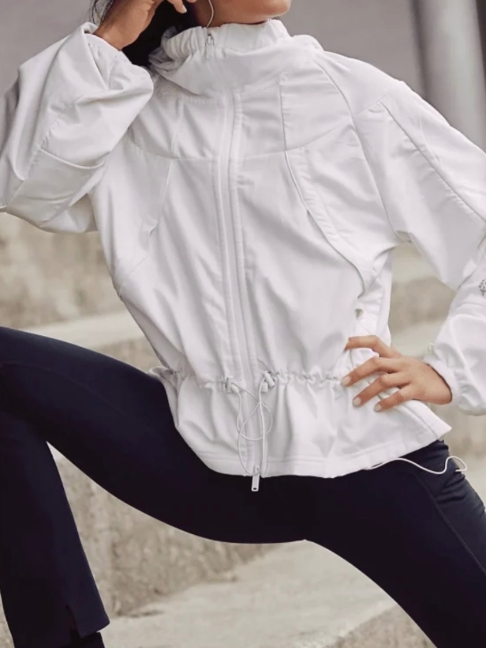 NWOT Free People Movement All Terrain Fleece White Sz Medium Athleisure Jacket